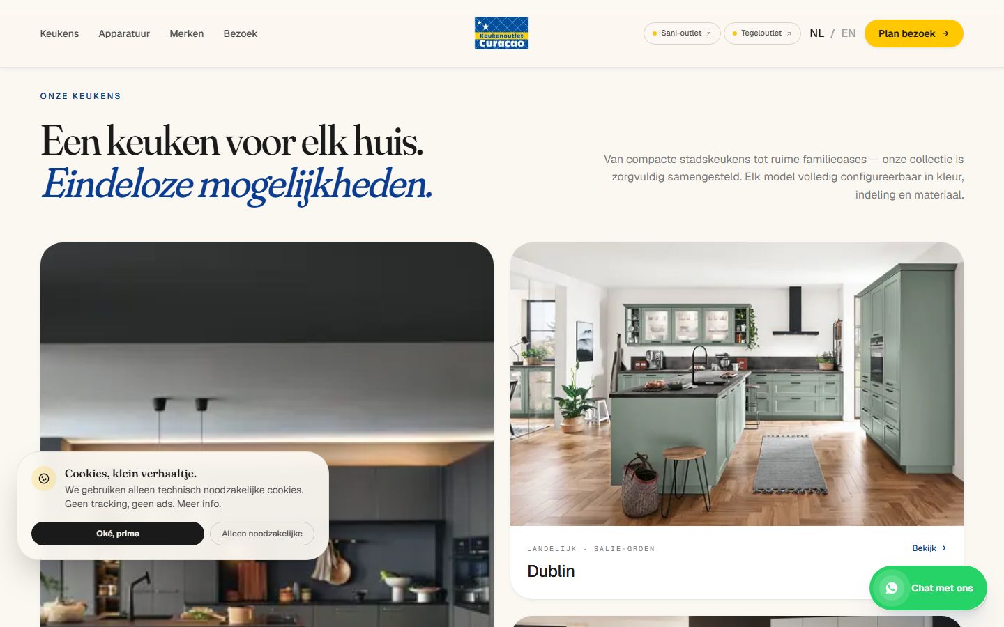 Six reasons to choose Keukenoutlet section on the homepage
